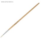 Набор кистей для рисования, коза, 8 штук: № 1, 2, 3, 4, 5, 6, 7, 8, круглые, деревянная ручка, международный размер - Фото 11