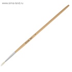 Набор кистей для рисования, коза, 8 штук: № 1, 2, 3, 4, 5, 6, 7, 8, круглые, деревянная ручка, международный размер - Фото 5