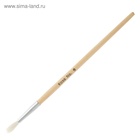 Набор кистей для рисования, коза, 10 штук: № 1, 2, 3, 4, 5, 6, 7, 8, 9, 10, круглые, деревянная ручка, международный размер - Фото 11