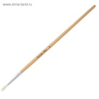 Набор кистей для рисования, коза, 10 штук: № 1, 2, 3, 4, 5, 6, 7, 8, 9, 10, круглые, деревянная ручка, международный размер - Фото 14