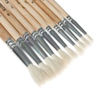 Набор кистей для рисования, коза, 10 штук: № 1, 2, 3, 4, 5, 6, 7, 8, 9, 10, круглые, деревянная ручка, международный размер - Фото 6