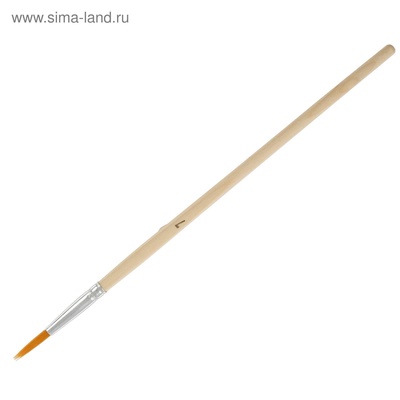 Набор кистей для рисования, синтетика, 10 штук: № 1, 2, 3, 4, 5, 6, 7, 8, 9, 10, круглые, деревянная ручка, международный размер