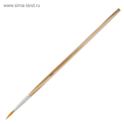 Набор кистей для рисования, синтетика, 10 штук: № 1, 2, 3, 4, 5, 6, 7, 8, 9, 10, круглые, деревянная ручка, международный размер