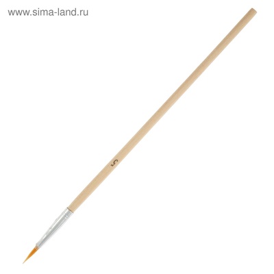 Набор кистей для рисования, синтетика, 10 штук: № 1, 2, 3, 4, 5, 6, 7, 8, 9, 10, круглые, деревянная ручка, международный размер