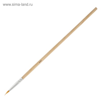 Набор кистей для рисования, синтетика, 10 штук: № 1, 2, 3, 4, 5, 6, 7, 8, 9, 10, круглые, деревянная ручка, международный размер