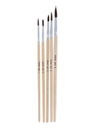 Набор кистей для рисования, пони, 5 штук: № 1, 2, 3, 4, 5, круглые, деревянная ручка, международный размер - Фото 16