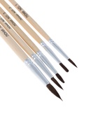 Набор кистей для рисования, пони, 5 штук: № 1, 2, 3, 4, 5, круглые, деревянная ручка, международный размер - Фото 17