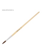 Набор кистей для рисования, пони, 5 штук: № 1, 2, 3, 4, 5, круглые, деревянная ручка, международный размер - Фото 4