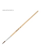 Набор кистей для рисования, пони, 5 штук: № 1, 2, 3, 4, 5, круглые, деревянная ручка, международный размер - Фото 5