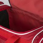 Сумка спортивная, 3 отдела на молниях, наружный карман, длинный ремень, цвет красный - Фото 5