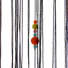 Штора нитяная с бусинами 100х200 см "Непринужденность", цвет черный - Фото 1