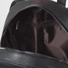 Рюкзак молодёжный, отдел на молнии, 2 наружных кармана, цвет чёрный - Фото 7