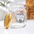 Банка стеклянная для хранения специй «Соль», 650 мл - Фото 2