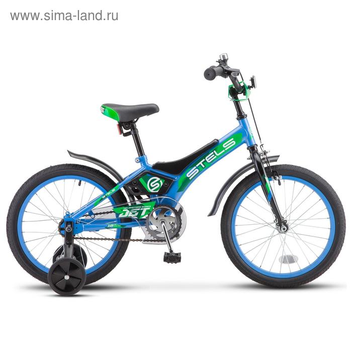 Велосипед 18" Stels Jet, Z010, цвет голубой/зеленый - Фото 1