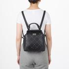 Рюкзак молодёжный, отдел на молнии, наружный карман, цвет чёрный - Фото 3