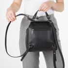 Рюкзак молодёжный, отдел на молнии, наружный карман, цвет чёрный - Фото 5