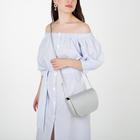 Сумка женская, отдел на клапане, цепочка-ремень, цвет серебро - Фото 2
