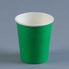 Стакан бумажный "Зелёный" для горячих напитков, 250 мл - фото 297499765