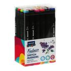 Маркеры для скетчинга двусторонние Mazari Fantasia, 24 цвета, Main colors (основные цвета) - Фото 3