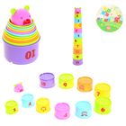 Пирамида «Мишка»: 10 стаканчиков, 1 игрушка, МИКС - Фото 1