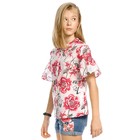 Блузка для девочек, рост 134 см, цвет белый - Фото 3