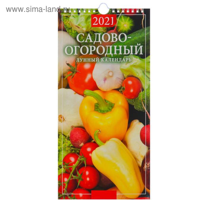 Календарь настенный перекидной, на ригеле "Садово-огородный лунный" 2021 год, 16,5х33,6 см - Фото 1