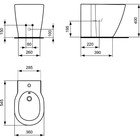 Биде напольное Ideal Standard CONNECT E799501, с крепежом, 1 отверстие под смеситель - Фото 3