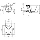 Унитаз подвесной Ideal Standard CONNECT AIR AquaBlade E005401, глубокий смыв, без сиденья - Фото 6