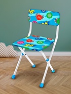 Стул складной детский, мягкий, моющийся, 3 – 7 лет, цвета МИКС - Фото 3