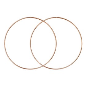 Серьги-кольца "Классика" d=7,5см, розовое золочение