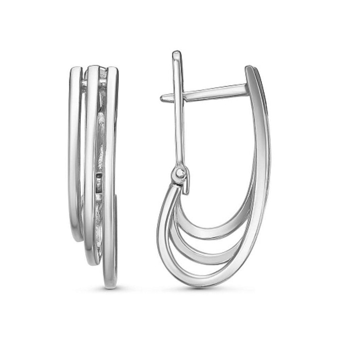 Серьги «Водопад» посеребрение с оксидированием - Фото 1