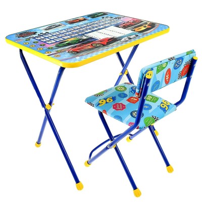 Комплект детской мебели «Познайка. Большие гонки», складной, мягкий стул, 3 – 7 лет, цвет стула МИКС