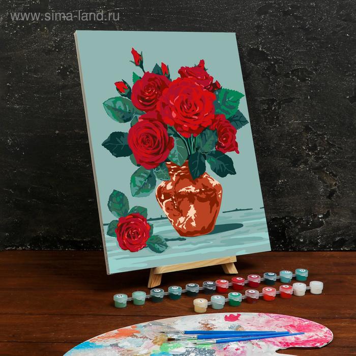 Картина по номерам на холсте с подрамником «Розы», 30 х 40 см - Фото 1