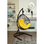 Подвесное кресло «Бароло», капля, цвет коричневый, подушка жёлтая, стойка - Фото 6