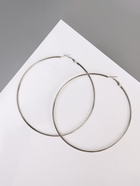 Серьги кольца QF «Классика», d=10 см, цвет серебро - Фото 2