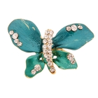 Брошь «Нежная бабочка», цвет зеленый - Фото 1