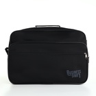 Сумка мужская Luris, 2 отдела на молнии, 2 наружных кармана, 40×16×28 см, чёрная - Фото 1