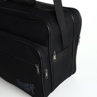 Сумка мужская Luris, 2 отдела на молнии, 2 наружных кармана, 40×16×28 см, чёрная - Фото 6