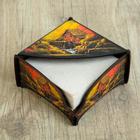 Салфетница деревянная "Дом в осеннем лесу", цветная - Фото 1