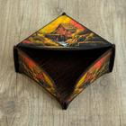 Салфетница деревянная "Дом в осеннем лесу", цветная - Фото 5