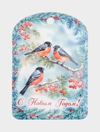 Доска разделочная сувенирная Дарим Красиво «С Новым годом! Снегири», дерево, 28×18×0.6 см, разноцветная - Фото 8