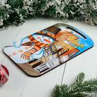 Доска разделочная "Новогодняя. С Новым годом! Весёлый снеговичок", цветная, 27х18 см - фото 7626306