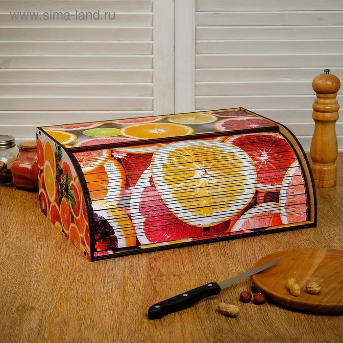Хлебница Дарим Красиво «Фрукты», 38×26×14 см, дерево, разноцветная - Фото 1