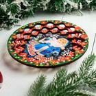 Тарелка сувенирная деревянная "Новогодний. Здравствуй, Дедушка Мороз", цветной - Фото 2