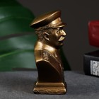 Бюст Сталин 9х7см, бронза / мраморная крошка - Фото 2