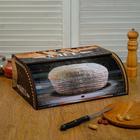 Хлебница деревянная "Батон, нарезка", цветная, 38х26х14 см - фото 4918393