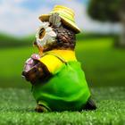 Садовая фигура из полистоуна «Филин в шляпке с лейкой», 10×9.5×15 см - фото 67924425