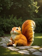 Садовая фигура из полистоуна «Белочка с орешками», 16×8.5×17 см - Фото 3