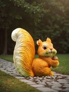 Садовая фигура из полистоуна «Белка c жёлудем», 14×9×13 см - Фото 3