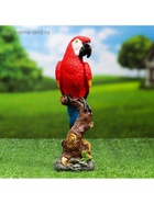 Садовая фигура из полистоуна «Красный ара на коряге», 9.5×7×24 см 5155107